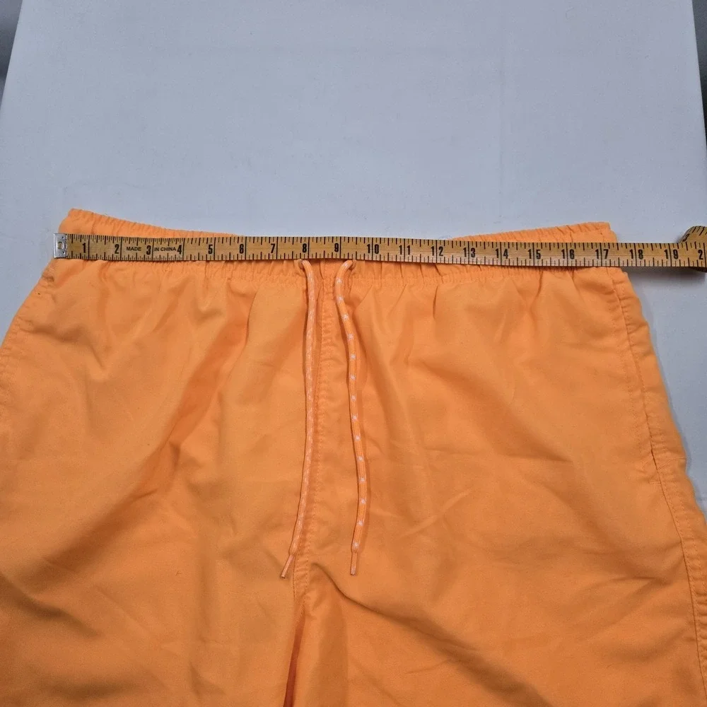 Primark Men's XL Neon Orange Swim Trunks Pockets Drawstring